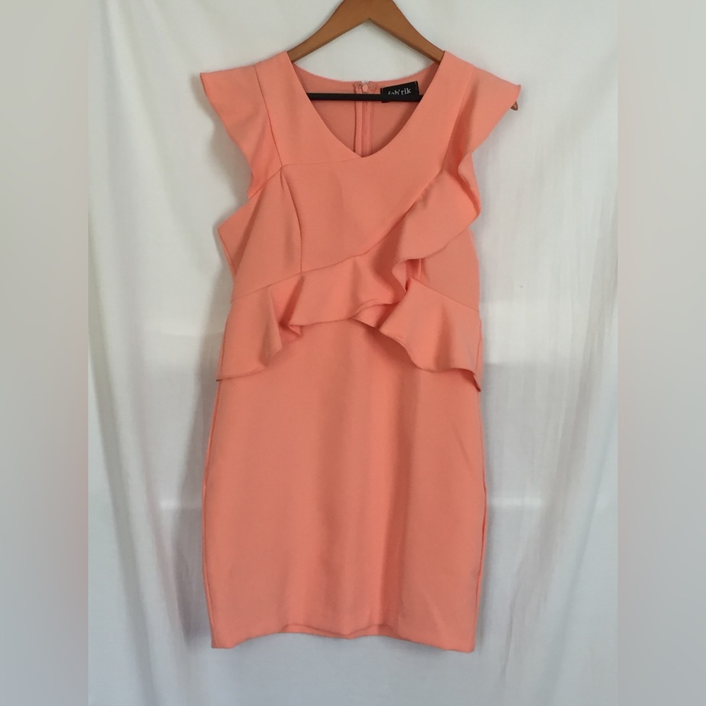 Brand is Fab’rik. Size is large. Peach color.